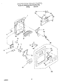 DISPENSER FRONT Diagram and Parts List for 8ED22PQXFW02  Whirlpool Refrigerator