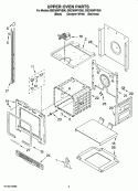 UPPER OVEN PARTS Diagram and Parts List for GBD309PVS00  Whirlpool Wall Oven