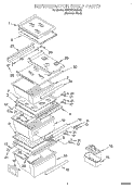 REFRIGERATOR SHELF Diagram and Parts List for BRS70XRANA02  Whirlpool Refrigerator