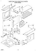 AIRFLOW AND CONTROL Diagram and Parts List for X18004D00  Roper Air Conditioner