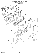 CONTROL PANEL PARTS Diagram and Parts List for GHW9400SU0  Whirlpool Washer