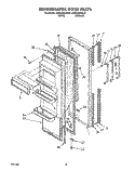 REFRIGERATOR DOOR Diagram and Parts List for RS25AWXZW01  Whirlpool Refrigerator