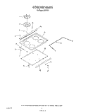 COOK TOP Diagram and Parts List for D6757^1  Whirlpool Range