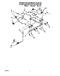 COOKTOP BURNER Diagram and Parts List for SF367PEYB2  Whirlpool Range