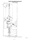 BRAKE AND DRIVE TUBE Diagram and Parts List for KELC500SWH1  KitchenAid Washer Dryer Combo