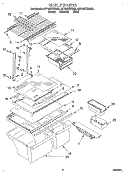 SHELF Diagram and Parts List for 8ET18TKXEG00  Whirlpool Refrigerator