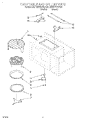 TURN TABLE AND GRILLE Diagram and Parts List for MG2070XAB0  Whirlpool Microwave