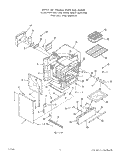 OVEN DOOR Diagram and Parts List for 1765^0A  Whirlpool Range