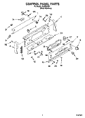 CONTROL PANEL PARTS Diagram and Parts List for GLSP84900  Whirlpool Range