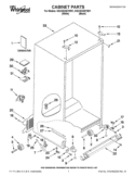 CABINET PARTS Diagram and Parts List for GSC25C5EYW01  Whirlpool Refrigerator
