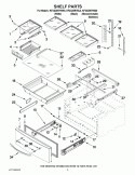 SHELF PARTS Diagram and Parts List for KFXS25RYBL0  KitchenAid Refrigerator