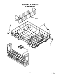 LOWER RACK Diagram and Parts List for KUDA22ST4  KitchenAid Dishwasher