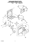DISPENSER FRONT PARTS Diagram and Parts List for ED2NHGXVQ00  Whirlpool Refrigerator