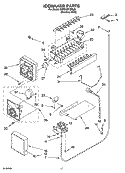 ICEMAKER PARTS Diagram and Parts List for 3XES0GTQNL00  Whirlpool Refrigerator