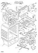 LINER Diagram and Parts List for 2ET18GMXJW00  Whirlpool Refrigerator