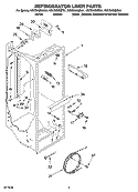 REFRIGERATOR LINER PARTS Diagram and Parts List for KSCS25INSS01  KitchenAid Refrigerator