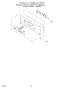CONTROL PANEL, LITERATURE Diagram and Parts List for KEMS377DBL1  KitchenAid Microwave Oven Combo