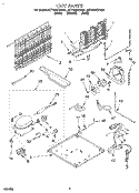 UNIT Diagram and Parts List for 8ET19DKXDG01  Whirlpool Refrigerator
