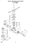 PUMP AND SPRAY ARM Diagram and Parts List for DU8150XB1  Whirlpool Dishwasher