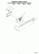 CONTROL PANEL PARTS Diagram and Parts List for KUDS40FVSS0  KitchenAid Dishwasher