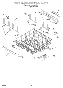 UPPER RACK AND TRACK Diagram and Parts List for KUDC25CHSS1  KitchenAid Dishwasher
