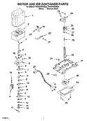 MOTOR AND ICE CONTAINER PARTS Diagram and Parts List for 7GS6SHEXMS00  Whirlpool Refrigerator