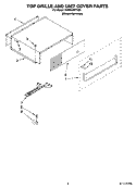 TOP GRILLE AND UNIT COVER PARTS Diagram and Parts List for KSSO48FTX00  KitchenAid Refrigerator