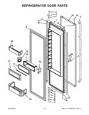 REFRIGERATOR DOOR PARTS Diagram and Parts List for KSSC42QVS05  KitchenAid Refrigerator