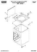 TOP AND CABINET, LIT/OPTIONAL Diagram and Parts List for RAM4143AL2  Whirlpool Washer