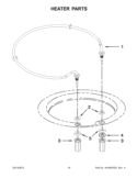 HEATER PARTS Diagram and Parts List for IUD8500BX0  Whirlpool Dishwasher