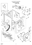 CABINET Diagram and Parts List for CGDX463JQ1  Crosley Dryer