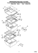 REFRIGERATOR SHELF PARTS Diagram and Parts List for CS22AFXKQ05  Crosley Refrigerator