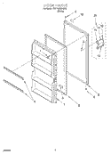 DOOR Diagram and Parts List for SVF12FRHW00  Whirlpool Freezer