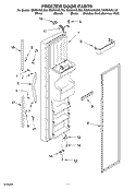 FREEZER DOOR Diagram and Parts List for GS2SHAXLS03  Whirlpool Refrigerator