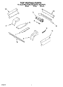 TOP VENTING Diagram and Parts List for RS675PXGT8  Whirlpool Range