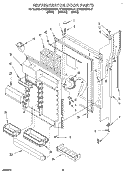 REFRIGERATOR DOOR Diagram and Parts List for KTRS22QDBL01  KitchenAid Refrigerator