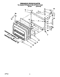 FREEZER DOOR Diagram and Parts List for ET22DKXAN02  Whirlpool Refrigerator