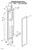 FREEZER DOOR PARTS Diagram and Parts List for KSSS42QMB02  KitchenAid Refrigerator