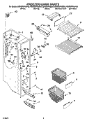 FREEZER LINER PARTS Diagram and Parts List for KSRS25PNSS00  KitchenAid Refrigerator