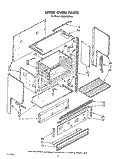UPPER OVEN Diagram and Parts List for SE960PEPW2  Whirlpool Range
