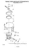 HEATER, PUMP AND LOWER SPRAY ARM Diagram and Parts List for DU8550XT3  Whirlpool Dishwasher