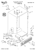 CABINET, LITERATURE Diagram and Parts List for GD25SFXHS01  Whirlpool Refrigerator
