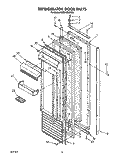 REFRIGERATOR DOOR Diagram and Parts List for KSSS48DAW00  KitchenAid Refrigerator