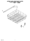 Part Location Diagram of WP8268655 Whirlpool Dishwasher Upper Rack Wheel w/Mount