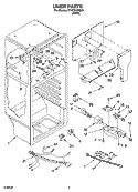 LINER PARTS Diagram and Parts List for IT18TKXRQ00  Inglis Refrigerator