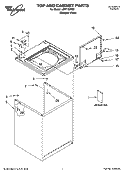 TOP AND CABINET PARTS Diagram and Parts List for LSR7133PQ0  Whirlpool Washer