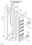 FREEZER DOOR Diagram and Parts List for KSSS36MAX04  KitchenAid Refrigerator
