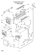 ICEMAKER, OPTIONAL Diagram and Parts List for 3XART745GW00  Whirlpool Refrigerator