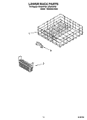 LOWER RACK PARTS, OPTIONAL PARTS (NOT INCLUDED) Diagram and Parts List for IUD8000RQ0  Whirlpool Dishwasher