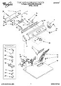 TOP AND CONSOLE, LIT/OPTIONAL Diagram and Parts List for LGC6646AW2  Whirlpool Dryer